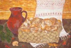 Орлова А. Дары леса. Гуашь