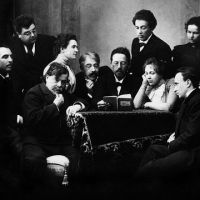 А.П. Чехов читает пьесу Чайка артистам МХАТАа. 1898 