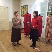 Директор музея А.Г. Богданова и Алиса Шошина